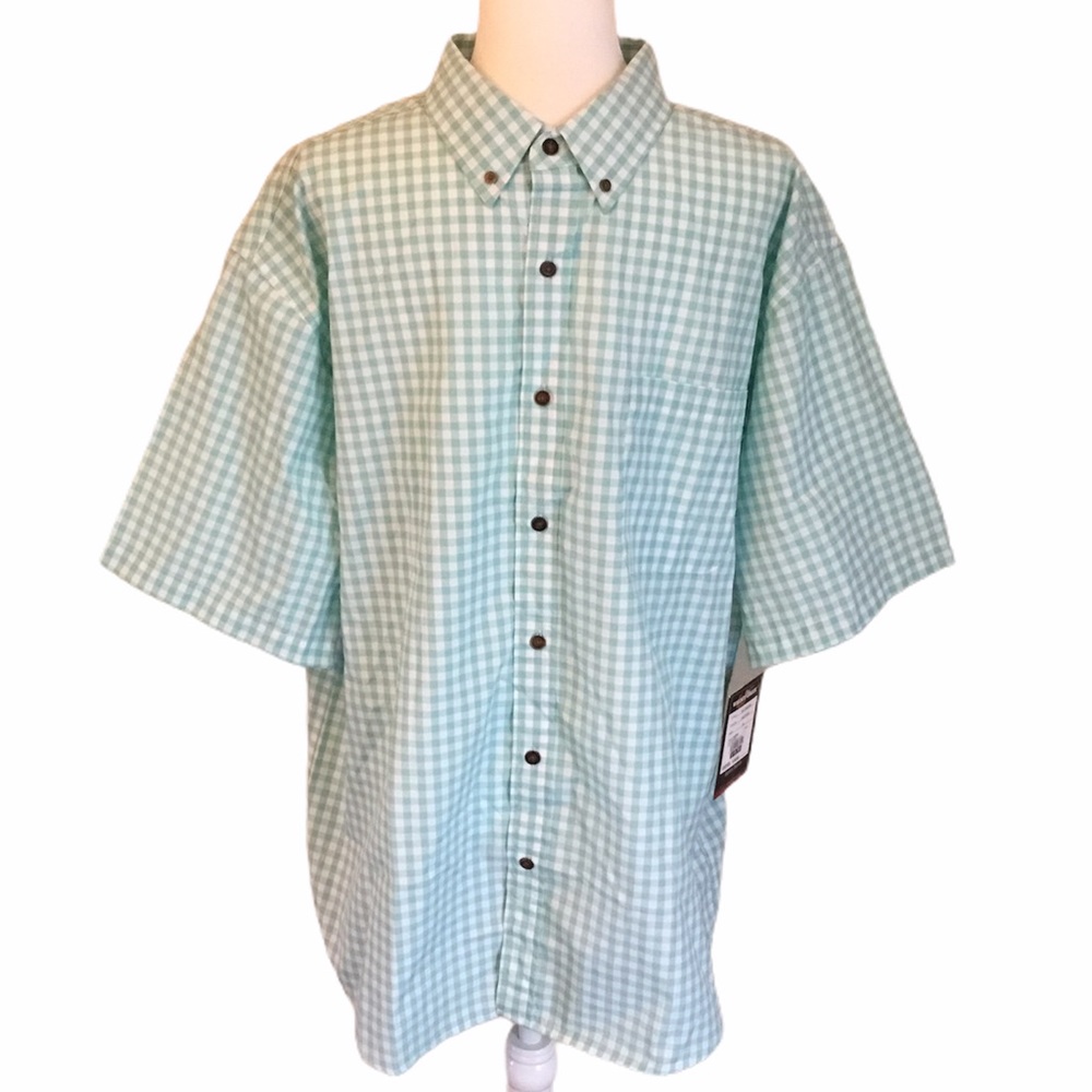 NWT Walnut Creek Mint Check Button Down XL